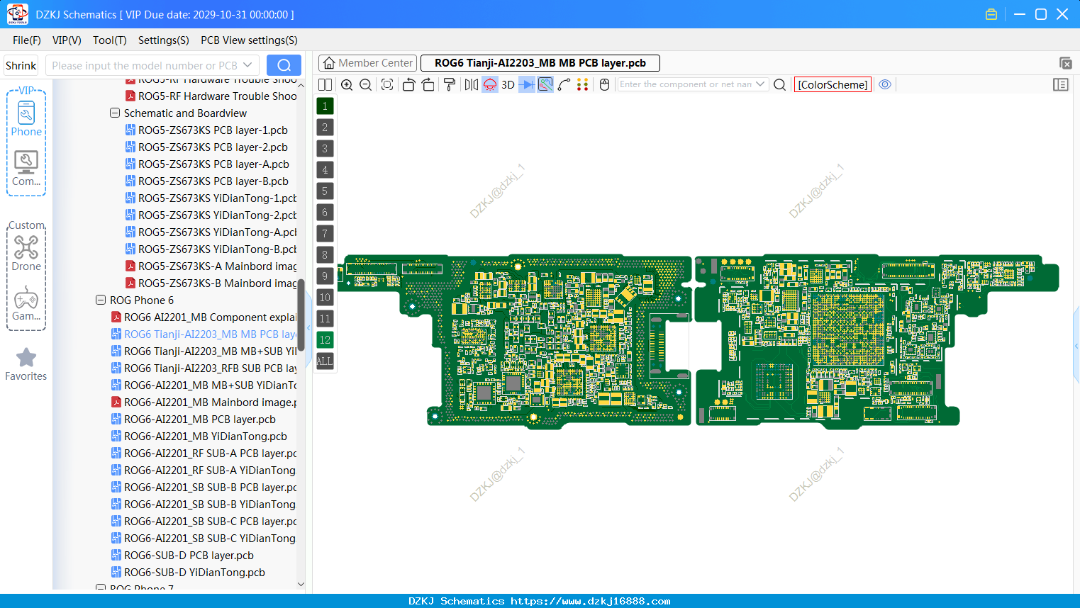 ASUS ROG6 Tianji-AI2203_MB MB PCB Layer